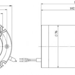 DC Motor 12V DC 140W IEC 63B14, Teng. d=11mm 14001/min. 1,4A 0,5Nm Mmax.1,5Nm 