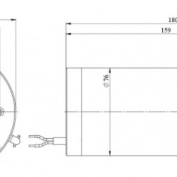 DC Motor 12V DC 190W IEC 63B14, Teng. d=11mm 14001/min. 1,5A 0,6Nm Mmax.1,8Nm 