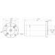 DC Motor 12V DC 190W IEC 63B14, Teng. d=11mm 14001/min. 1,5A 0,6Nm Mmax.1,8Nm