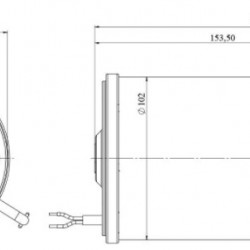 DC Motor 12V DC 300W IEC 71B14, Teng. d=14mm 14001/min. 2A 1Nm Mmax.3Nm IP20