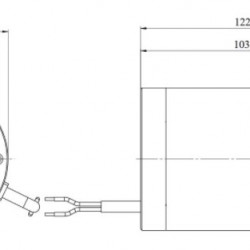 DC Motor 12V DC 90W IEC 56B14, Teng. d=9mm 14001/min. 1,3A 0,3Nm Mmax.0,9Nm IP20