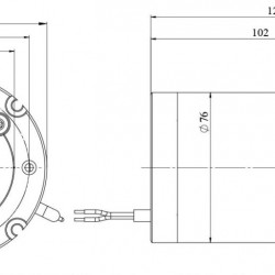 DC Motor 24V DC 140W IEC 63B14, Teng. d=11mm 14001/min. 1A 0,5Nm Mmax.1,5Nm IP20