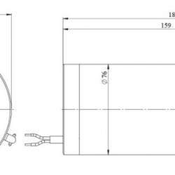 DC Motor 24V DC 190W IEC 63B14, Teng. d=11mm 14001/min. 1,5A 0,6Nm Mmax.1,8Nm 